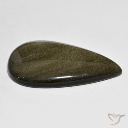 Obsidiana Multicolor natural de 21.31 ct, En forma de pera, Opaco