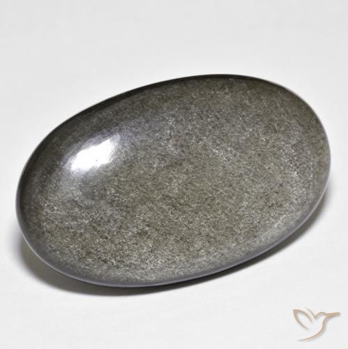 31.03ct Natural Verde claro Obsidiana, Ovalada, Opaco