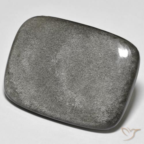 32.84ct Natural Verde claro Obsidiana, Forma Cojín, Opaco