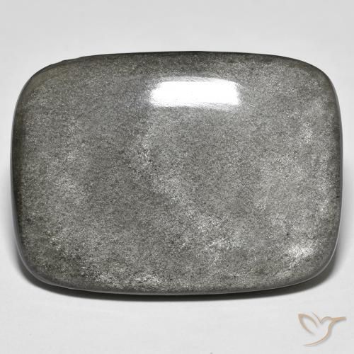 Obsidiana Verde claro natural de 32.84 ct, Forma Cojín, Opaco