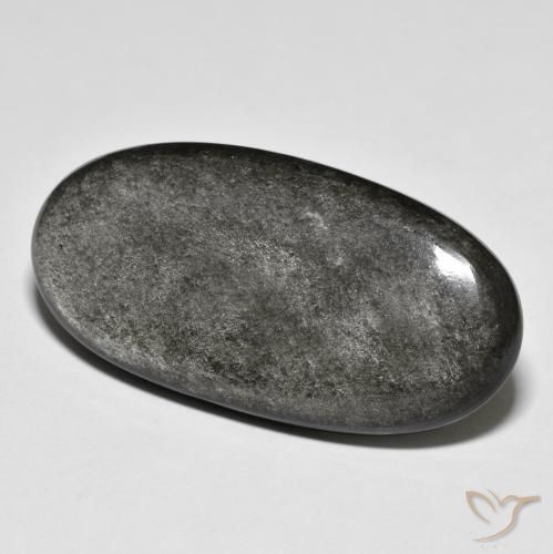 Obsidiana Verde claro natural de 33.09 ct, Ovalada, Opaco