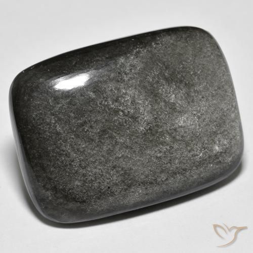 Obsidiana Verde claro natural de 33.22 ct, Forma Cojín, Opaco