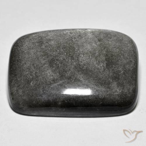 Obsidiana Verde claro natural de 33.22 ct, Forma Cojín, Opaco