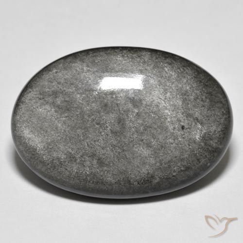 Obsidiana Verde claro natural de 27.47 ct, Ovalada, Opaco