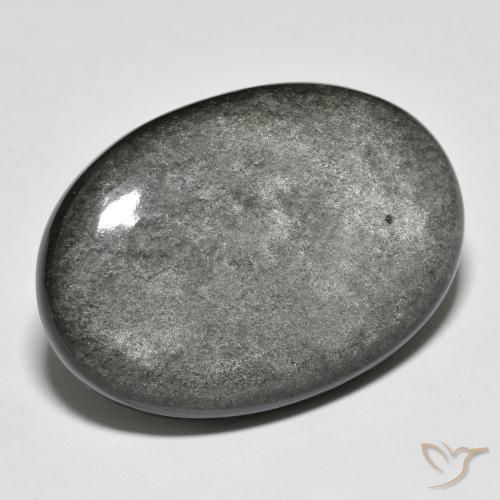 Obsidiana Verde claro natural de 27.47 ct, Ovalada, Opaco