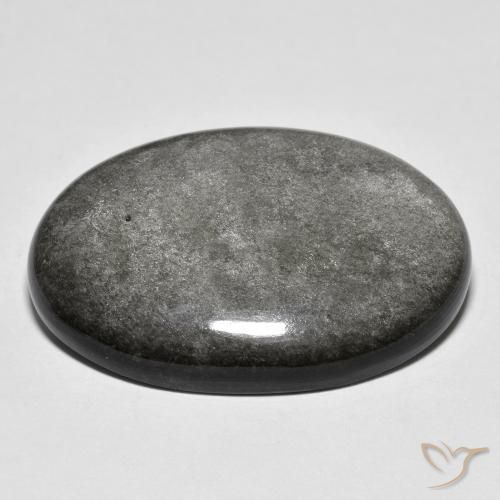Obsidiana Verde claro natural de 27.47 ct, Ovalada, Opaco