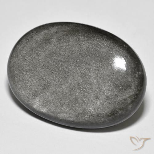 Obsidiana Verde claro natural de 30.48 ct, Ovalada, Opaco