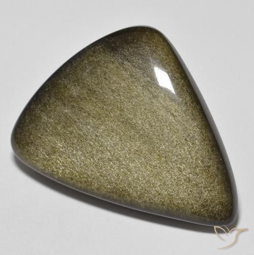 24.46ct Natural Negro con brillo dorado Obsidiana, Elegante, Opaco