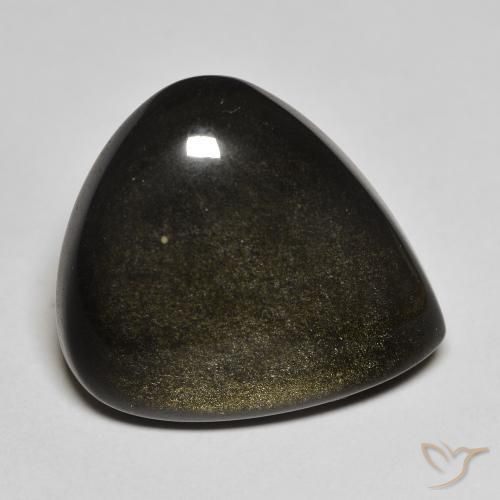 20.17ct Natural Negro con brillo dorado Obsidiana, En forma de pera, Opaco