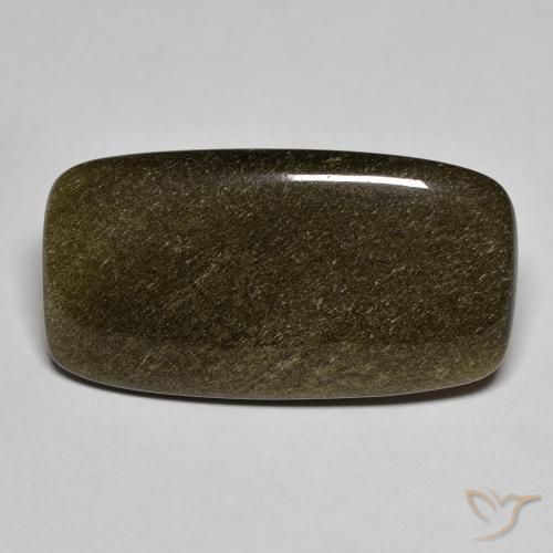 Obsidiana negro natural de 9,53 ct, corte cojín, opaco