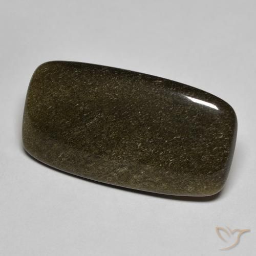 Obsidiana negro natural de 9,53 ct, corte cojín, opaco