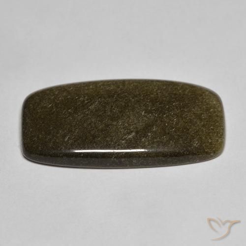 Obsidiana negro natural de 9,53 ct, corte cojín, opaco