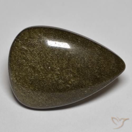20.02ct Natural Negro con brillo dorado Obsidiana, En forma de pera, Opaco
