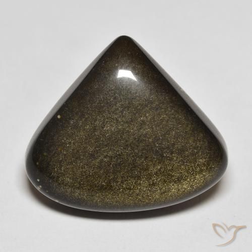 18.52ct Natural Negro con brillo dorado Obsidiana, En forma de pera, Opaco