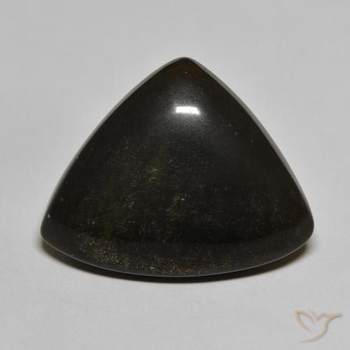 18.17ct Natural Negro con brillo dorado Obsidiana, Trillón, Opaco