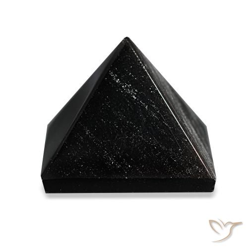 Obsidiana Negro con líneas grises natural de 45.27 ct, Cuadrado, Opaco