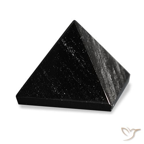 Obsidiana Negro con líneas grises natural de 45.27 ct, Cuadrado, Opaco