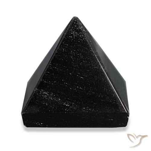Obsidiana Negro con líneas grises natural de 77.47 ct, Cuadrado, Opaco