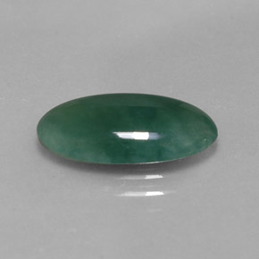 Jade de onfacita verde natural de 3,66 ct, corte óvalo, translúcido
