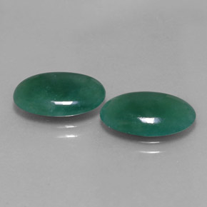 Gemas de jade de onfacita verde natural de  ct, corte óvalo, translúcido