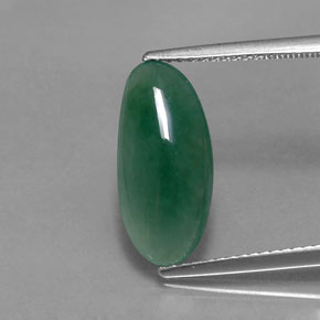 Jade de onfacita verde natural de 3,52 ct, forma elegante, translúcido