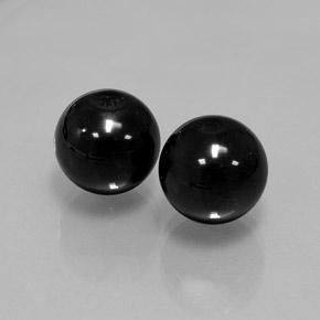 Gemas de ónix negro natural de  ct, esfera / bola, opaco