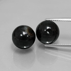 Gemas de ónix negro natural de  ct, esfera / bola, opaco