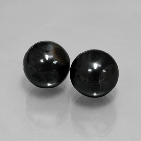 Gemas de ónix negro natural de  ct, esfera / bola, opaco