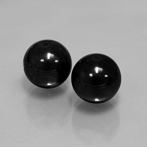 Gemas de ónix negro natural de  ct, esfera / bola, opaco