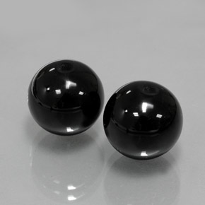 Gemas de ónix negro natural de  ct, esfera / bola, opaco