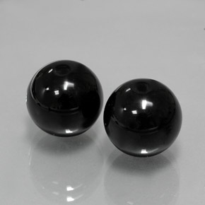Gemas de ónix negro natural de  ct, esfera / bola, opaco
