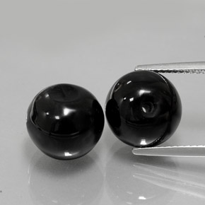 Gemas de Ónix Negro natural de  ct, Esfera / Bola, Opaco