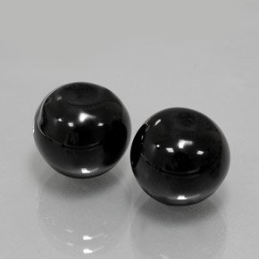 Gemas de Ónix Negro natural de  ct, Esfera / Bola, Opaco