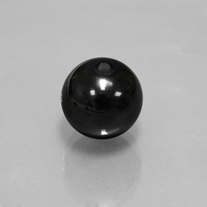 Ónix Negro natural de 6.88 ct, Esfera / Bola, Opaco