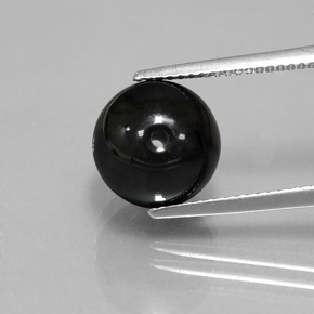 Ónix Negro natural de 7.43 ct, Esfera / Bola, Opaco