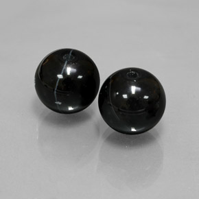 Gemas de ónix negro natural de  ct, esfera / bola, opaco