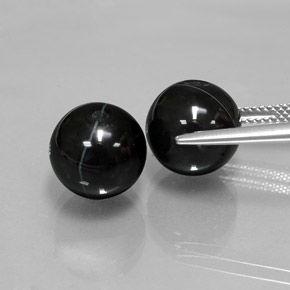 Gemas de ónix negro natural de  ct, esfera / bola, opaco