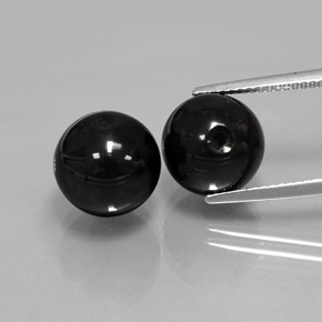Gemas de ónix negro natural de  ct, esfera / bola, opaco