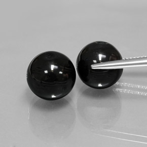 Gemas de ónix negro natural de  ct, esfera / bola, opaco