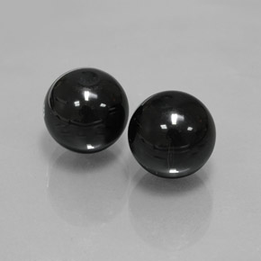 Gemas de ónix negro natural de  ct, esfera / bola, opaco