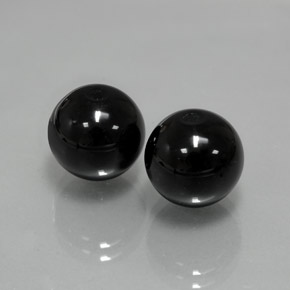 Gemas de Ónix Negro natural de  ct, Esfera / Bola, Opaco