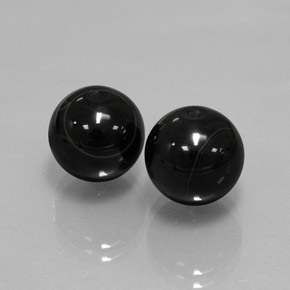 Gemas de Ónix Negro natural de  ct, Esfera / Bola, Opaco