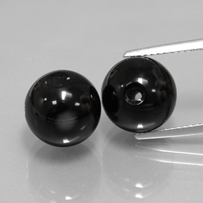 Gemas de ónix negro natural de  ct, esfera / bola, opaco