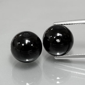 Gemas de ónix negro natural de  ct, esfera / bola, opaco