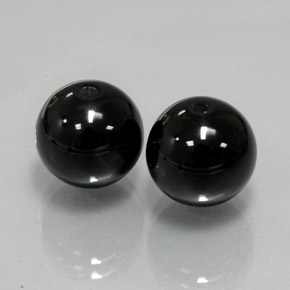 Gemas de ónix negro natural de  ct, esfera / bola, opaco