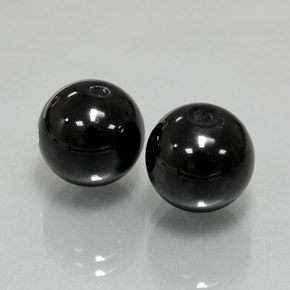 Gemas de ónix negro natural de  ct, esfera / bola, opaco