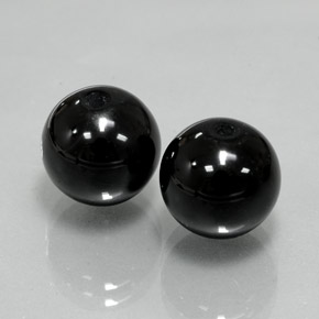 Gemas de Ónix Negro natural de  ct, Esfera / Bola, Opaco