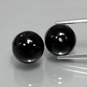Gemas de ónix negro natural de  ct, esfera / bola, opaco