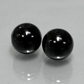 Gemas de ónix negro natural de  ct, esfera / bola, opaco
