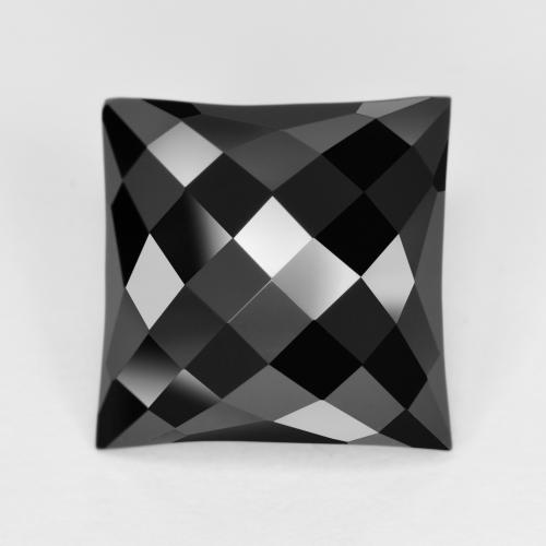 Ónix negro natural de 4,94 ct, cuadrado, opaco
